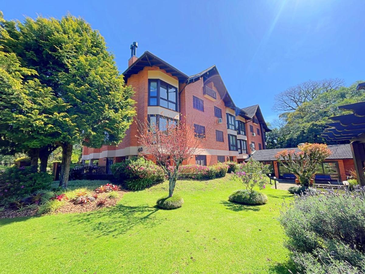 Aconchegante Apto 3 Dorm. Com Piscina Aquecida Gramado Eksteriør billede