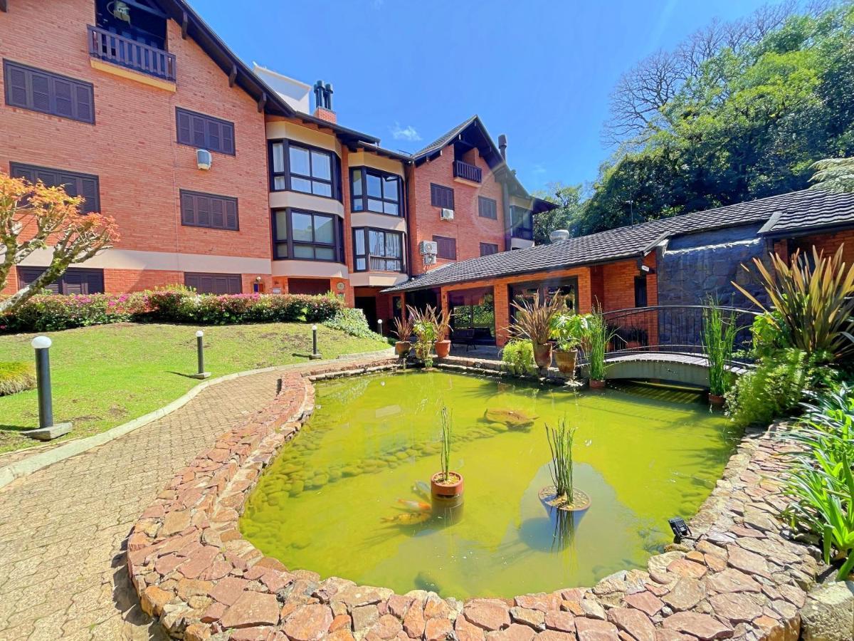 Aconchegante Apto 3 Dorm. Com Piscina Aquecida Gramado Eksteriør billede